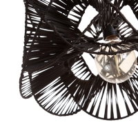 Светильник потолочный из ротанга "Бесконечность" 1х120Вт, Е27, 40х40х25 см, чёрный Светильник потолочный из ротанга "Бесконечность" 1х120Вт, Е27, 40х40х25 см, чёрный