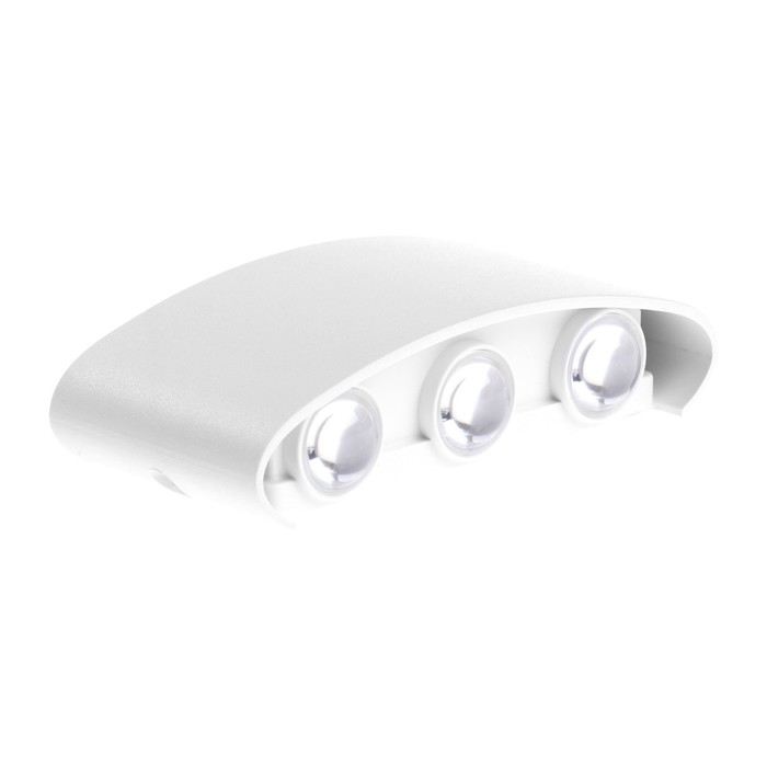 Светильник фасадный «Полусфера», FSD-070, 6 Вт, 3000К, 3 луча, IP65, 220 В, пластик, белый 1008421 Светильник фасадный «Полусфера», FSD-070, 6 Вт, 3000К, 3 луча, IP65, 220 В, пластик, белый 1008421