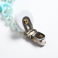 Держатель для соски - пустышки &laquo;Бусинки&raquo;, цвет бирюзовый