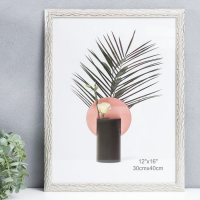 Фоторамка пластик 30х40 см "Корни" бежевая с серебром 44х34 см Фоторамка пластик 30х40 см "Корни" бежевая с серебром 44х34 см