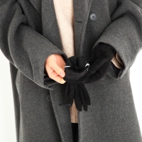 Перчатки женские, безразмерные, без утеплителя, цвет чёрный Перчатки женские, безразмерные, без утеплителя, цвет чёрный