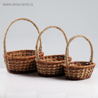 Набор корзин, 3 шт, 31&times;26&times;12/37, 26&times;22&times;11/34, 23&times;18&times;9/30 см, ротанг