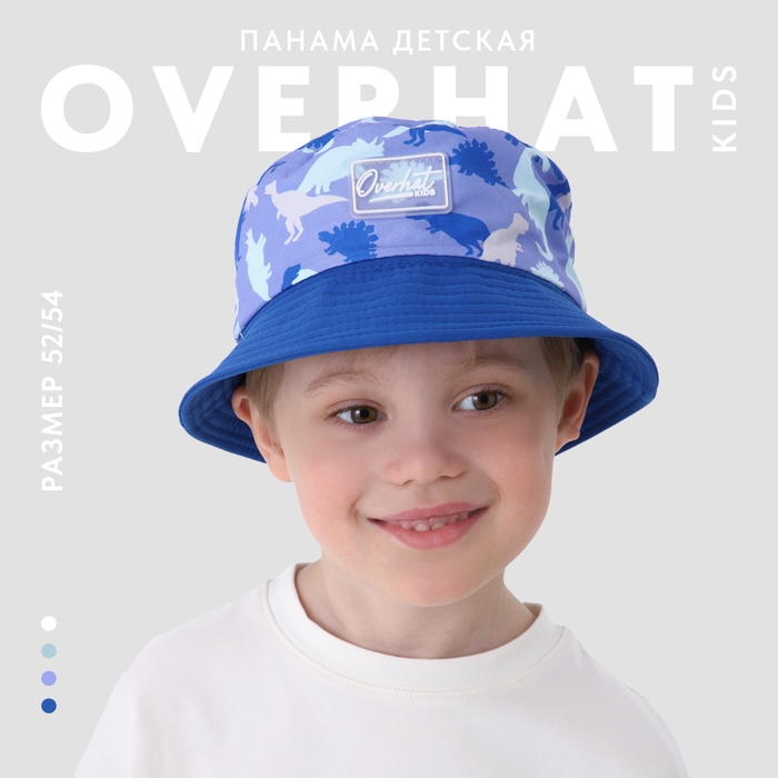 Панама детская для мальчика &laquo;Динозаврики&raquo;, р-р 54