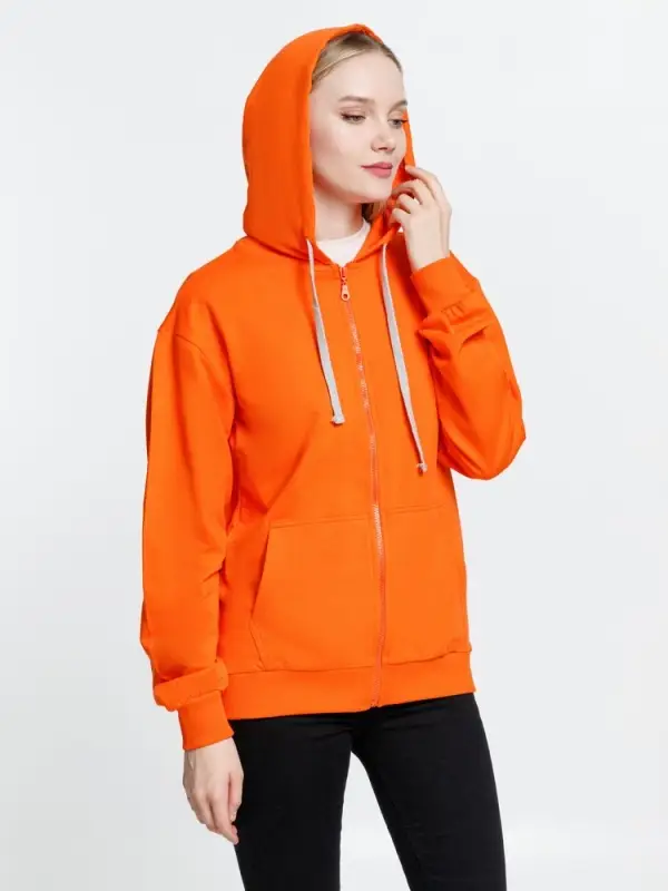 Толстовка на молнии с капюшоном Siverga, оранжевая, размер XS Толстовка на молнии с капюшоном Siverga, оранжевая, размер XS