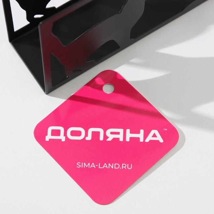 Салфетница Доляна «Кошки», 14×4×8 см, цвет чёрный Салфетница Доляна «Кошки», 14×4×8 см, цвет чёрный