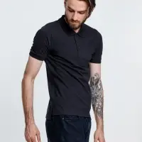 Рубашка поло мужская Adam, темно-синяя, размер M