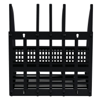 Лоток для бумаг cборный, вертикальный, LINE, 4 отделения, чёрный