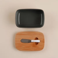 Маслёнка SL Home «Каса Перфекто», с ножом для масла, бамбуковая крышка, 15×10×5,5 см Маслёнка SL Home «Каса Перфекто», с ножом для масла, бамбуковая крышка, 15×10×5,5 см