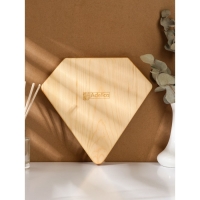 Менажница деревянная авторская Adelica &laquo;Алмаз&raquo;, 25&times;24&times;2,2 см, цельный массив кедра