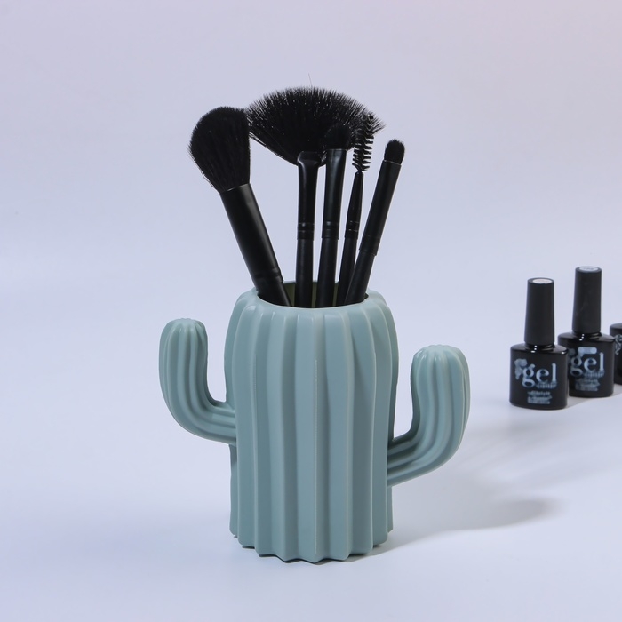 Органайзер - подставка для хранения маникюрных/косметических принадлежностей &laquo;Кактус&raquo;, 11,5 &times; 13 &times; 7 см, цвет МИКС