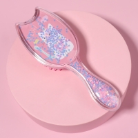 Расчёска - шейкер, 16 (&plusmn;1) &times; 6 см, цвет розовый