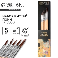 Кисть для рисования набор 5 шт. пони «Твори, мечтай, создавай» № 1, 2, 3, 4, 5 Кисть для рисования набор 5 шт. пони «Твори, мечтай, создавай» № 1, 2, 3, 4, 5