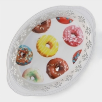 Поднос пластиковый &laquo;Вензель&raquo;, 30,5&times;21,5 см, рисунок МИКС