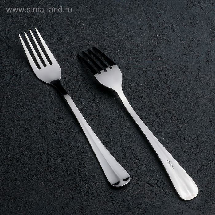 Вилка столовая &laquo;Уют&raquo;, длина 20 см, толщина 1,8 мм, цвет серебряный