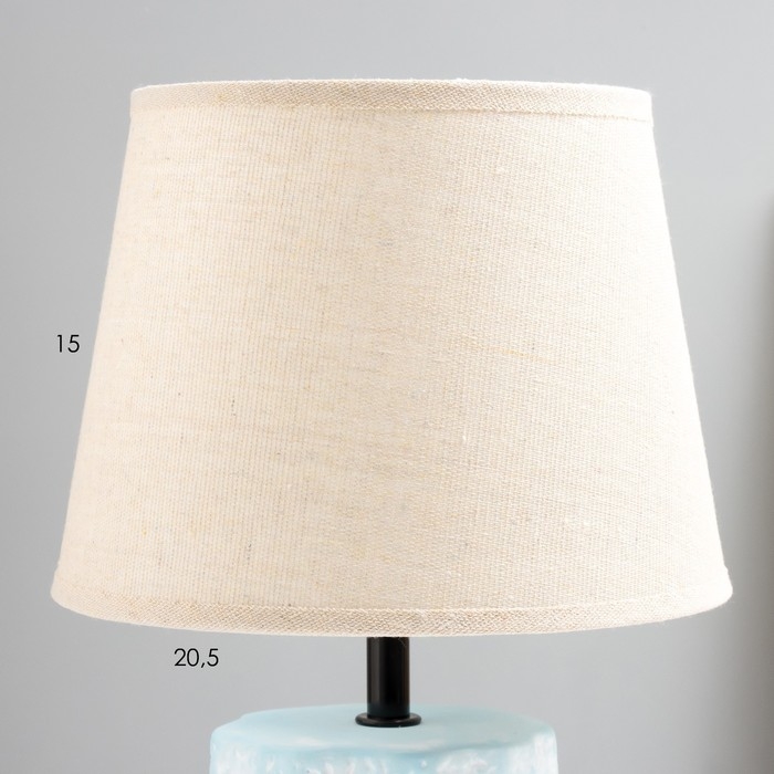 Настольная лампа "Сан" E14 40Вт голубой-серый 20х20х33 см RISALUX