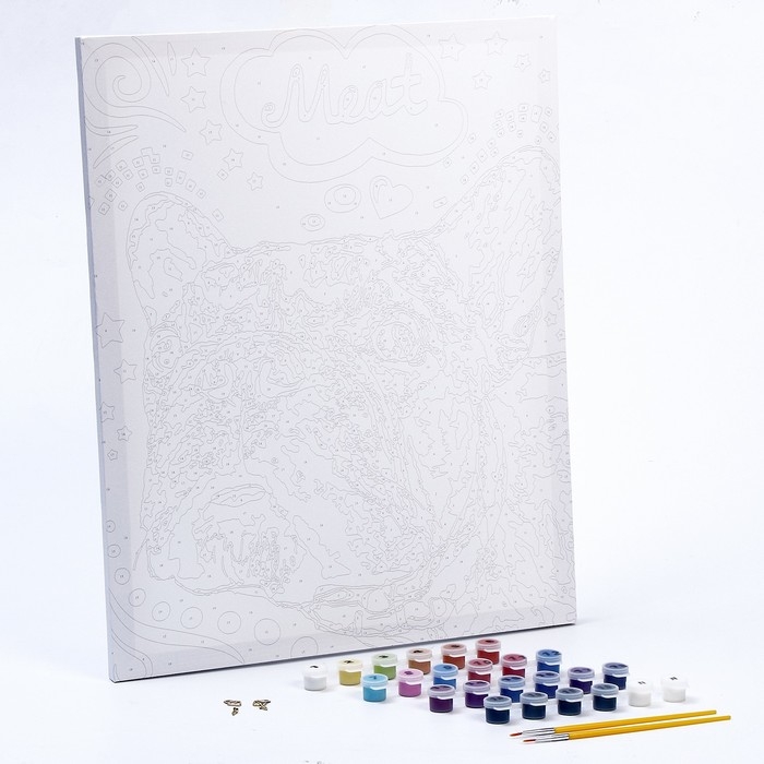 Картина по номерам «Яркий бульдог», холст на подрамнике, 40 × 50 см Картина по номерам «Яркий бульдог», холст на подрамнике, 40 × 50 см