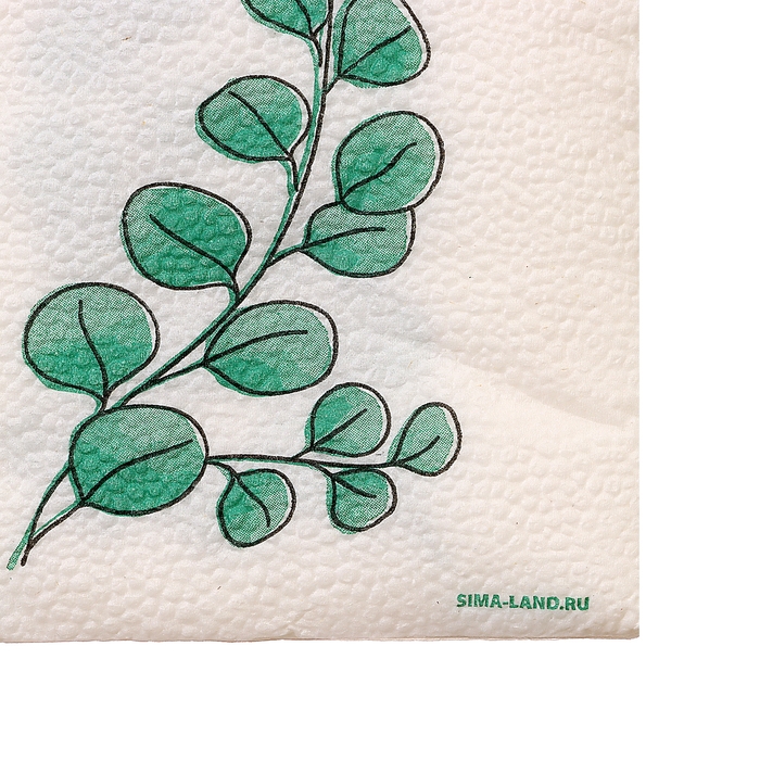 Салфетки бумажные однослойные Салфетки бумажные однослойные "Эко" эвкалипт 24х24 см, набор 20 шт.