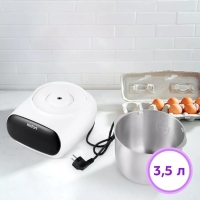 Тестомесильная машина Kitfort КТ-3427, 120 Вт, 3.5 л, бело-чёрная Тестомесильная машина Kitfort КТ-3427, 120 Вт, 3.5 л, бело-чёрная