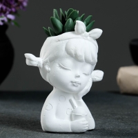 Кашпо - органайзер "Спящая девочка" белая, 7,5х12,510,5см Кашпо - органайзер "Спящая девочка" белая, 7,5х12,510,5см