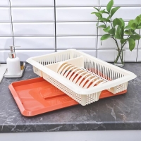 Сушилка для посуды с поддоном &laquo;Лилия&raquo;, 48&times;30,5&times;8,5 см, цвет МИКС