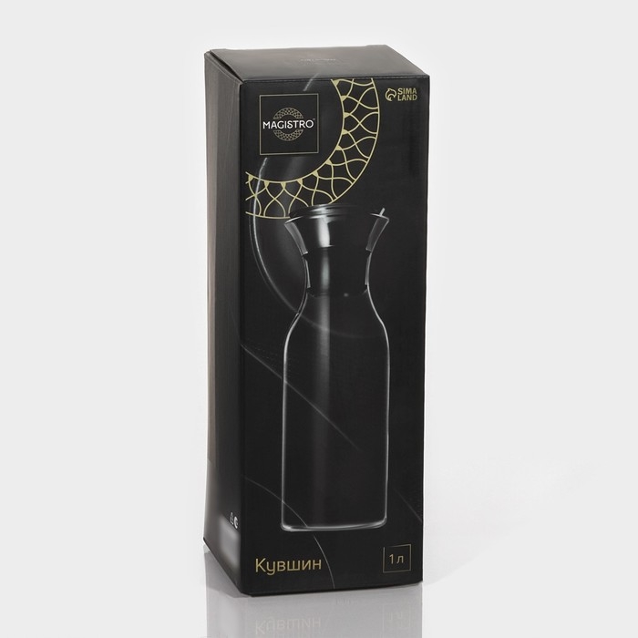 Графин стеклянный с металлической крышкой Magistro «Богема», 930 мл Графин стеклянный с металлической крышкой Magistro «Богема», 930 мл