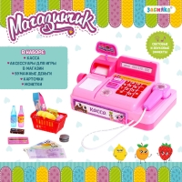 Игровой набор касса &laquo;Магазинчик&raquo;, с аксессуарами, свет, звук, МИКС