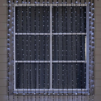Гирлянда &laquo;Водопад&raquo; 2 &times; 6 м, IP44, УМС, тёмная нить, 1500 LED, свечение белое, 8 режимов, 220 В