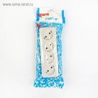 Розетка Smartbuy "Юпитер", 10 А, четырехместная, открытая, без з/к, белая Розетка Smartbuy "Юпитер", 10 А, четырехместная, открытая, без з/к, белая