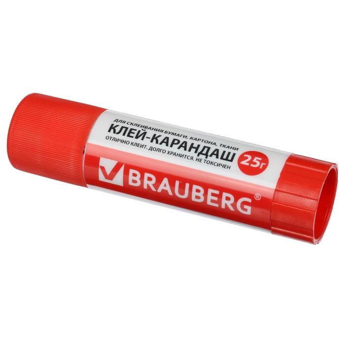 Клeй-карандаш ПВП 25 г BRAUBERG Клeй-карандаш ПВП 25 г BRAUBERG