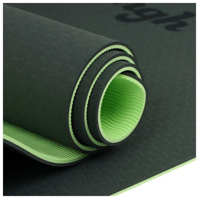 Коврик для йоги Sangh, 183&times;61&times;0,6 см, цвет тёмно-зелёный