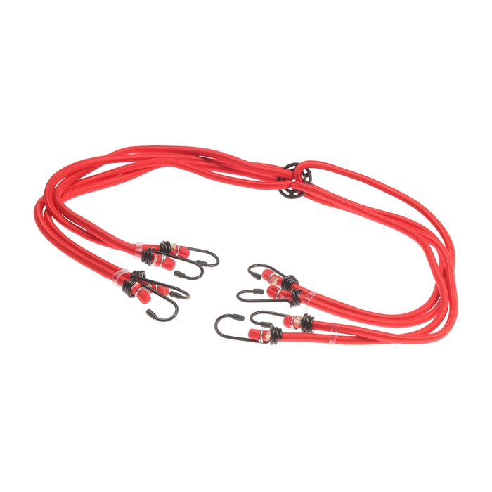 Резинка для крепления багажа Резинка для крепления багажа "Паук" 100 см, d8 мм, металлические крючки, набор 4 шт