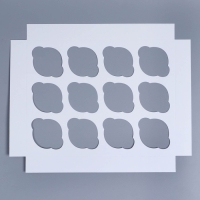 Коробка складная на 12 капкейков с окном &laquo;Снегирь&raquo;, 32,8 х 25,6 х 10 см, Новый год