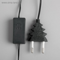 Гирлянда &laquo;Нить&raquo; 4 м с насадками &laquo;Свечи на прищепке&raquo;, IP20, тёмная нить, 20 LED, свечение тёплое белое, 220 В