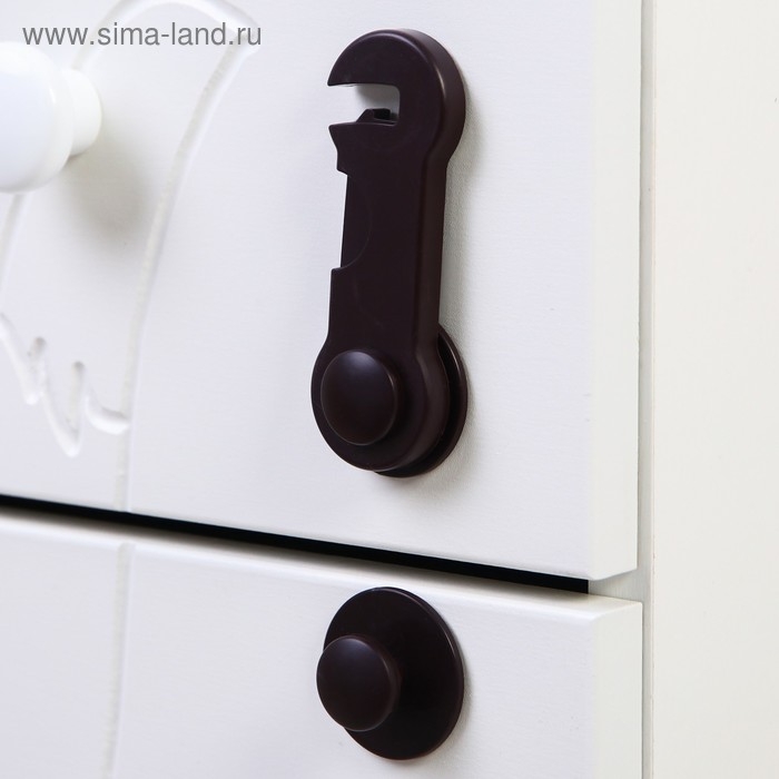 Набор блокираторов дверей и ящиков, 2 шт., цвет коричневый, Крошка Я