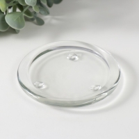 Подсвечник стеклянный для широких свечей d 7,7 см Подсвечник стеклянный для широких свечей d 7,7 см