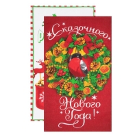 Набор кухонных полотенец Доляна &laquo;Зимние радости&raquo; 35х60см-2шт, 100% хлопок