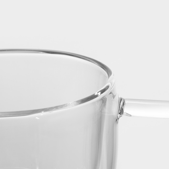 Кружка стеклянная с двойными стенками Magistro &laquo;Дуо&raquo;, 280 мл, 13,5&times;9,5&times;8 см