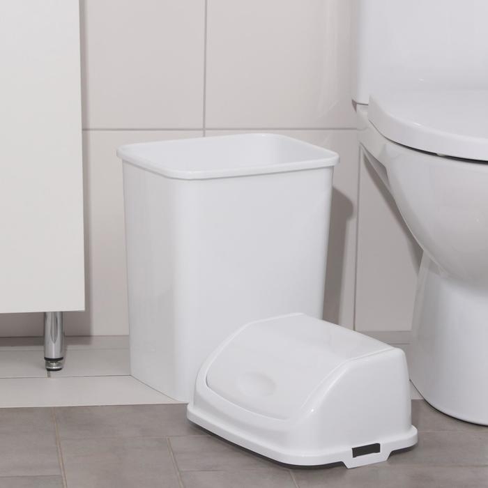 Контейнер для мусора &laquo;Камелия&raquo;, 18 л, белый