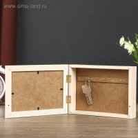 Ключница "Белые лодочки" 15х21 см молочный дуб