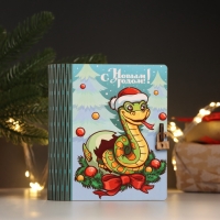 Новогодняя шкатулка-книга "С Новым годом. Змейка в шапке" 14х12х5 см Новогодняя шкатулка-книга "С Новым годом. Змейка в шапке" 14х12х5 см