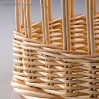 Корзина под багеты, подвес, дно фанера 40&times;25, H=22/40, верх 40&times;30, ручное плетение, ива