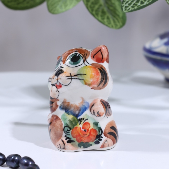 Сувенир "Кот Ласка", гжель, цвет