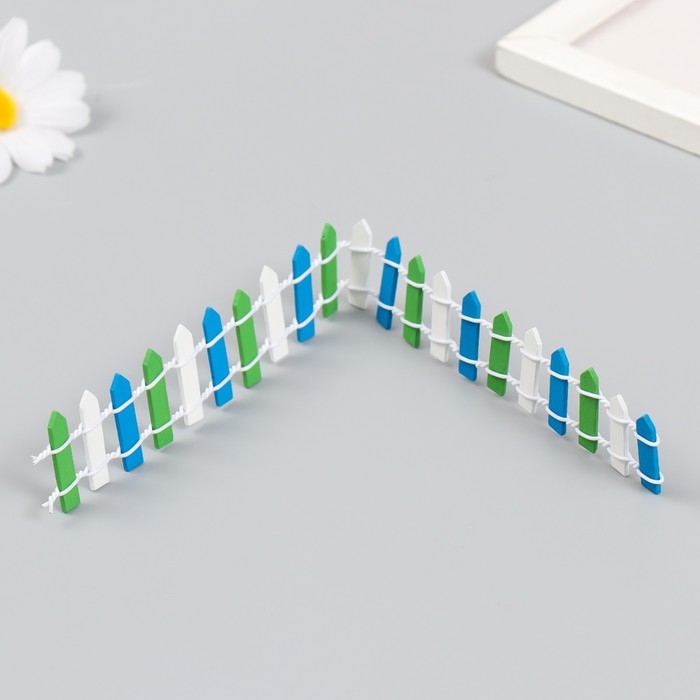 Декор для творчества дерево "Цветной заборчик" 3х24 см МИКС