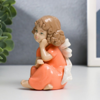 Сувенир керамика "Девочка с кудряшками, в платье с бантом" МИКС 9х4,5х5 см
