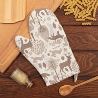 Новый год.Варежка-прихватка Доляна Forest dwellers 20х27 см, 100% хл, ватин 250г/м2 Новый год.Варежка-прихватка Доляна Forest dwellers 20х27 см, 100% хл, ватин 250г/м2