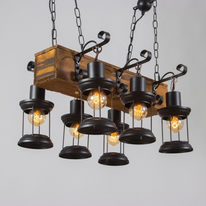 Люстра "Willow" 6хЕ27 40Вт черный 55х100 см