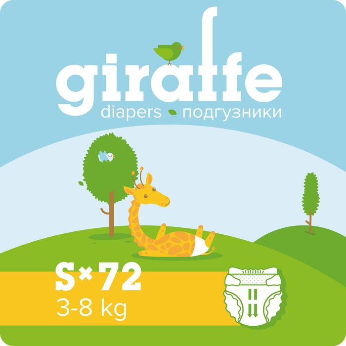 Подгузники &laquo;Lovular&raquo; Giraffe 3-8кг, 72 шт