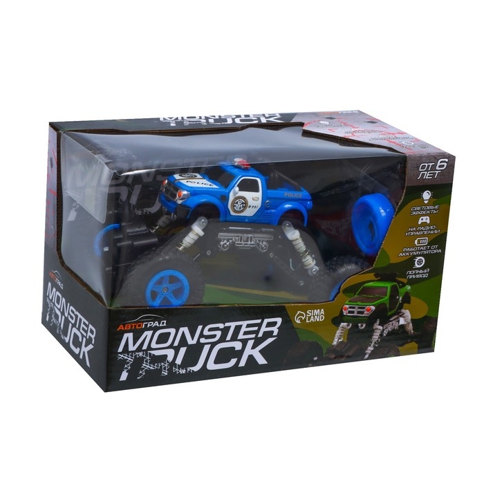 Джип радиоуправляемый &laquo;Полиция&raquo;, работает от аккумулятора, цвет синий