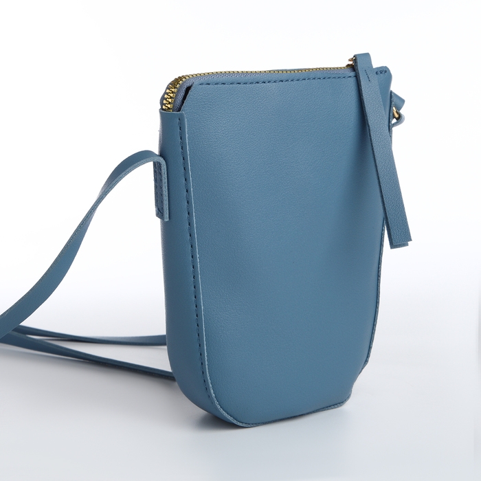 Сумка женская кросс-боди на молнии, цвет синий