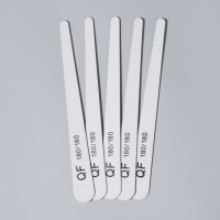 Пилка-наждак, набор 20 шт, деревянная основа, абразивность 180/180, 18 см, цвет серый